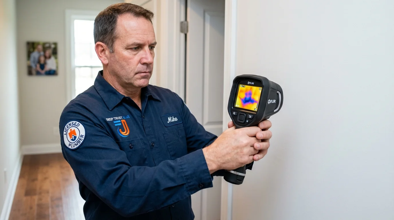 Thermal imaging leak detection by Johns Plumbing LLC in Chrisman